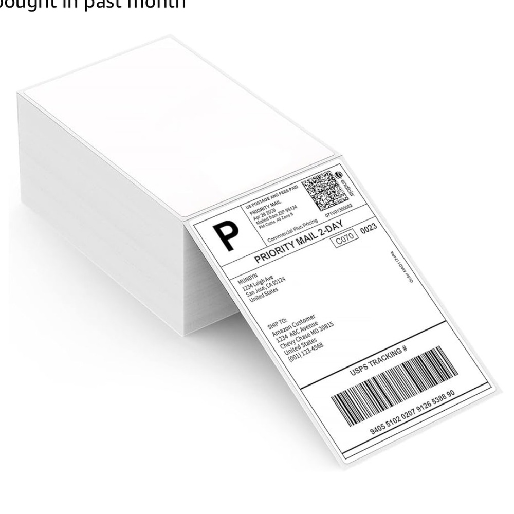 MUNBYN Thermal Direct Shipping Label Pack of 500 4x6 Fanfold Labels Commercial